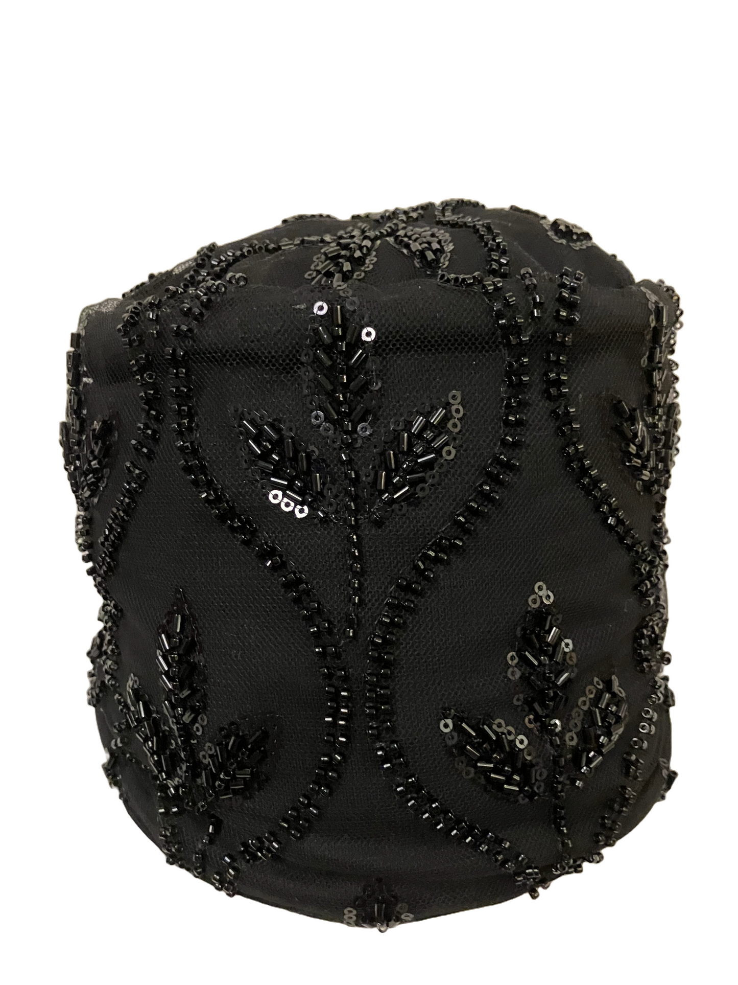 Black Shiny Beads Turban Hat for Women – Headwrap for Wedding, Party, Modest Head Cover, Fashion Turban Cap, Instant Traditional Headwear