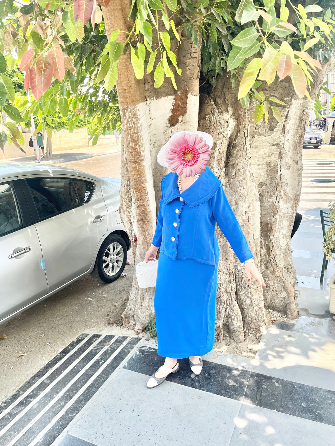 Blue Crepe Skirt Suit | Elegant Blue Skirt Suit | ClassicWe