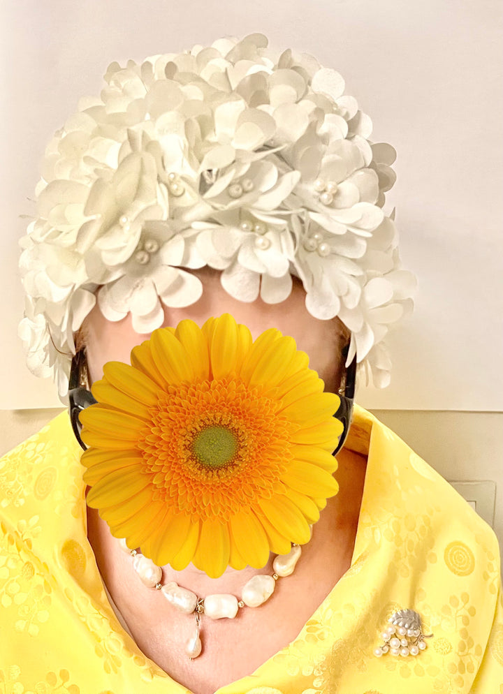 1. PRE-ORDER NEW: Beautiful white flower hat!